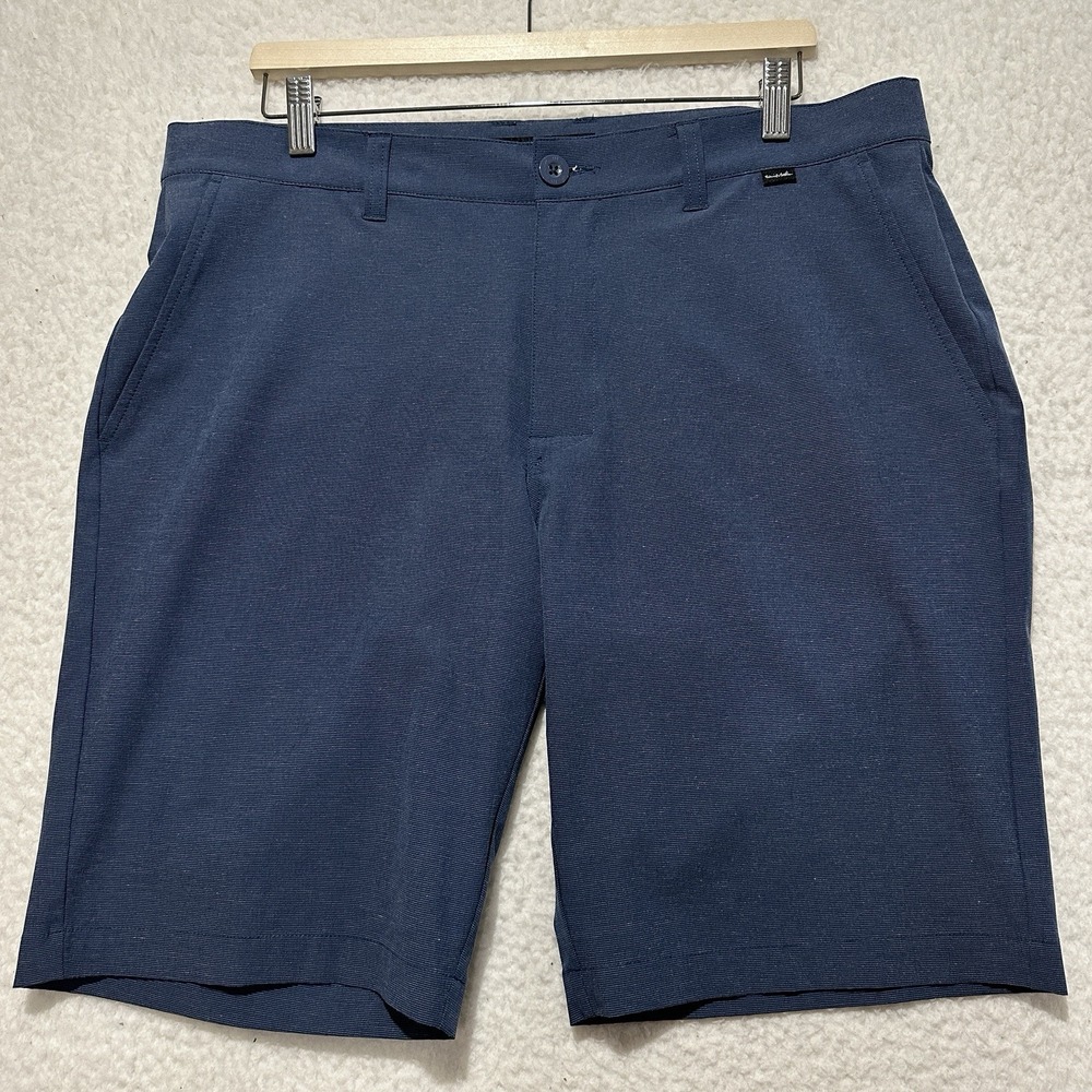 Travis Mathew Mens Carlsbad Golf Shorts Blue Nights Vintage Indigo Men's Size 36